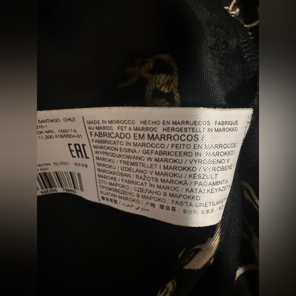 MNG Mango Women’s Black Printed‎ Suit Trousers Wide-Leg Stretch Pants Size S - Picture 11 of 13